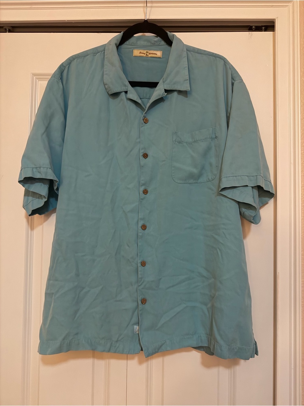 Tommy Bahama Light Blue Short-Sleeve Button-Down Shirt